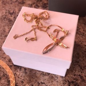 10kt.solid gold necklace with cross pendant